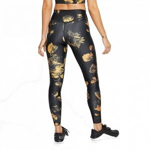 🖤 RARE! Nike Gold Floral Leggings